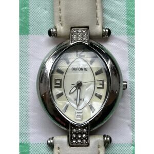 Dufonte Silver And Beige Tone Women’s Quartz Watch